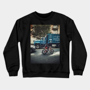 Harlem Biker Kid Manhattan Street New York City Crewneck Sweatshirt